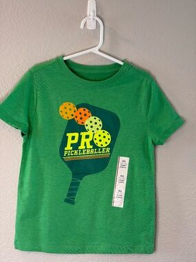 Cat & Jack Boys Green Picklerballer T-Shirt Size XS (4/5)